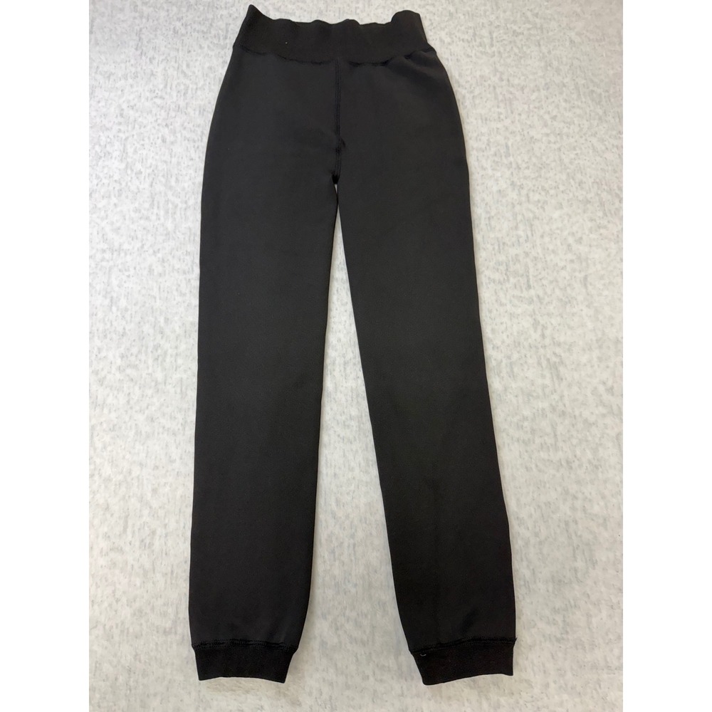 Free Country Womens Black Faux Fur Lined Leggings Ribbed Waist XS/S 41LAF4527S